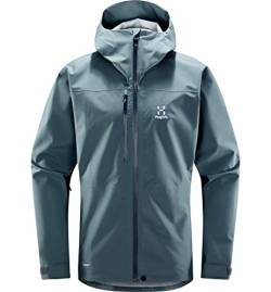 Haglöfs M Front Proof Jacket Blau - Atmungsaktive leichte Herren Proof™ Outdoorjacke, Größe M - Farbe Steel Blue von Haglöfs
