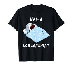 Schlaf Pyjama Schlafanzug Nachthemd Hai Geschenk T-Shirt von Hai Langschläfer Morgenmuffel Geschenkidee