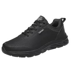 Herren Bergsteigen Schuhe Herren Casual Sportschuhe Herren Schnürschuh Einfarbig Laufen Atmungsaktiv Weiche Unterseite Schuhe Gemütlich Atmungsaktiv Outdoor Sport Jogging Fitness Tennis Turnschuhe, von HaicoM