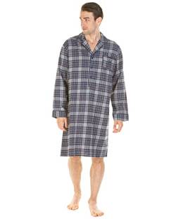 Haigman Brushed Cotton Nightshirt 7394-2 Blue/Grey Check Large von Haigman