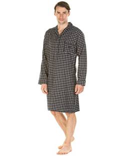 Haigman Brushed Cotton Nightshirt 7394-2 Navy/Beige Check 2XL von Haigman