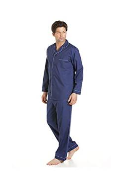 Haigman Classic Style Herren Pyjama-Set in voller Länge XXL Navy Blue von Haigman