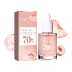 Peach 70% Niacin Serum, Aufhellendes und Feuchtigkeitsspendendes Serum mit Hyaluronic Acid, Brightening, for Post-Acne Marks, Acne Scars Hyperpigmentation and Even Skin Tone 30ml (A 1PC) von Hailmkont