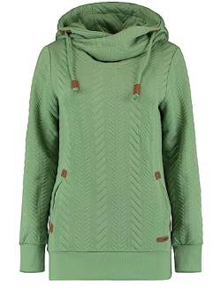 Hailys Damen Hoodie Ja44nette strukturiertes Sweatshirt mit Kapuze NK-1702063-15 Fern Green L von Hailys