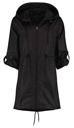 Hailys Damen Jacke Windbreaker Wi44nda Kapuzenjacke mit Turn-up-Ärmeln LA-2206085 Black S von Hailys