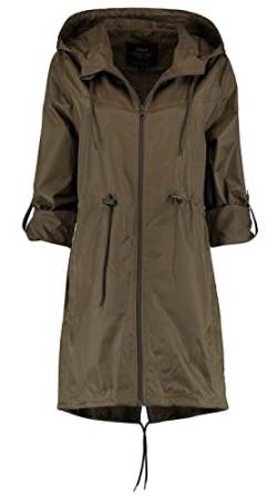 Hailys Damen Jacke Windbreaker Wi44nda Kapuzenjacke mit Turn-up-Ärmeln LA-2206085 Khaki S von Hailys