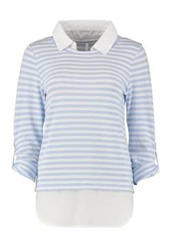 Hailys Damen Kragen Pullover Leger mit Streifen Design Stretch Shirt Hemd Sweater Li44nda, Farben:Blau, Größe:L von Hailys