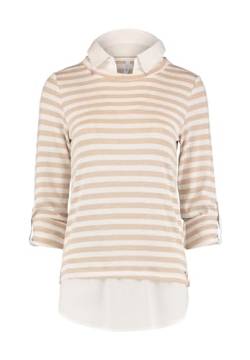 Hailys Damen Kragen Pullover Leger mit Streifen Design Stretch Shirt Hemd Sweater Li44nda, Farben:Braun, Größe:M von Hailys