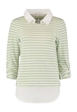 Hailys Damen Kragen Pullover Leger mit Streifen Design Stretch Shirt Hemd Sweater Li44nda, Farben:Grün, Größe:L von Hailys