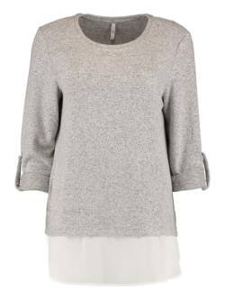 Hailys Damen Longsleeve Pullover 3/4 Arm Sweater mit Hemd Ansatz Zi44ppy Shirt, Farben:Grau, Größe:M von Hailys