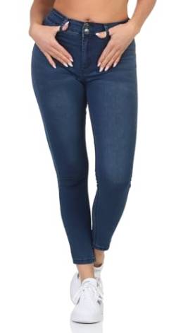 Hailys Damen Skinny Jeans Hose Push Jeanshose mit hohem Bund QI-1902065-1 Dblue XS von Hailys