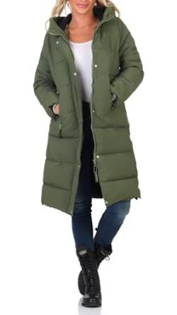 Hailys Damen Steppmantel Al44ice Winterparka mit Kapuze WIL-PO2103003-1 Khaki S von Hailys