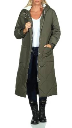 Hailys Damen Steppmantel Ma44lin gesteppter Parka mit Kapuze UD-PO2203004 Khaki M von Hailys