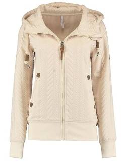 Hailys Damen Sweatjacke Je44ssica strukturierte Kapuzenjacke NK-2110001-1 Beige S von Hailys