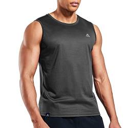 Haimont Ärmelloses Workout-Shirts für Herren, trockene Passform, Schwimmen, Strand, Tank Top, feuchtigkeitsableitend, Muskel-T-Shirt, recyceltes Polyester von Haimont