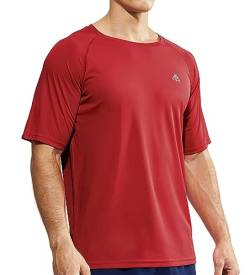 Haimont Herren UV Sonnenschutz Athletic Running T-Shirt Leichtes Raglan Langarm T-Shirts Rash Guard von Haimont