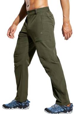 Haimont Herren-Wanderhose mit 6 Reißverschlusstaschen, Nylon, schnell trocknend, leicht, Outdoor, Reisen, Cargohose, wasserabweisend von Haimont