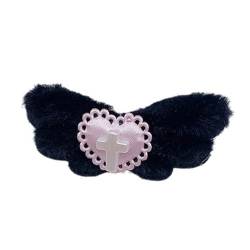 Süße Haarspange, Gothic-Kreuz, Herz, Engelsflügel, Y2K, ästhetische Haarspangen für Frauen und Mädchen, süßes Haar-Accessoire, perfekt von Haipink