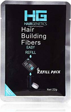 Hair Genetics® Advanced Keratin Hair Fibers - Große 22-g-Mine Natürliches neues Konzept, um Geld zu sparen Professionelle Haarausfall-Concealer-Fasern für Männer und Frauen (Hellbraun) von Hair Genetics