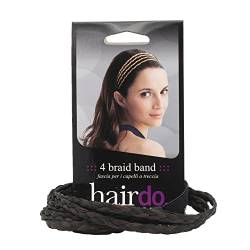 Hairdo 4 Braid Band Schwarz/Dunkelbraun - elastische Haarbänder von HairDo