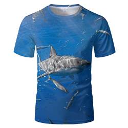 Haitpant 3D Druck Lustiges Fisch T-Shirt Herren O Kragen Jacke T-Shirt Interessantes Fisch T-Shirt, Cbt-271, L von Haitpant