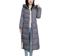 Haitpant Frauen Winter Mäntel Lange Warme Unten Basic Jacke Mantel Koreanische Slim Outwear Große Größe Jacken, dunkelgrau, 38 von Haitpant