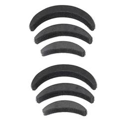 6 PCs DIY Haarvolumen Erhöhung Puff Schwammpad Beule Basis Basis Up-Do Styling Haarzubehör Schwarze Haarpolster von Hajimia