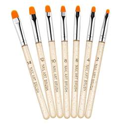 UV -Gel -Nagelbürste Set Zeichnen Malerei Acryl französische Maniküre Tipp Builder Gold 7pcs Nail Art Pen Pinsel von Hajimia