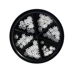 Vorlage Schneeflocken Nagel -Pailletten Metallscheiben Nagelaufkleber Abziehbilder Nagelkunst DIY Design von Hajimia