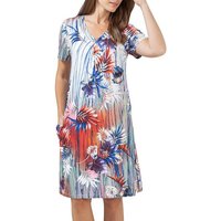 Hajo Sommerkleid Beach (1-tlg) Damen Strandkleid Freizeitkleid Länge 95 cm V-Ausschnitt von Hajo