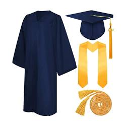 Abschlusskleider - Abschlusskappen,Abschlussset für Erwachsene, inklusive Stola-Quaste 2023-Siegel, für die College-Schule Halatua von Halatua