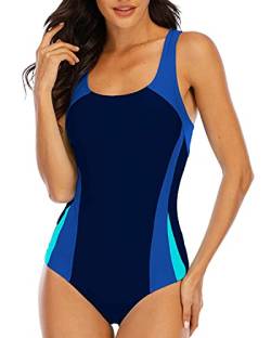 Halcurt Damen Sportlicher Einteiler Badeanzug Racer Back Schwimmanzug Figuroptimizer Bademode von Halcurt