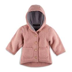 Halfen Walkjacke Baby (Made in Germany) – Bio Wollwalk Jacke für Mädchen und Jungen mit Kapuze, aus 100% Natur Schurwolle, Wolljacke Baby für Jede Jahreszeit, temperaturregulierend, Größe: 74 80 von Halfen