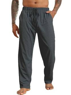 Halfword Jogginghosen Herren Trainingshose Lang Sweathose Atmungsaktiv Sporthose Yoga Dunkelgrau L von Halfword