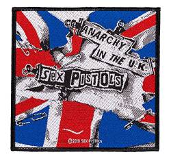 Halle 15 Clothes Sex Pistols Anarchy In The U.K. Aufnäher Sex Pistols Patch Gewebt & Lizenziert !! von Halle 15 Clothes