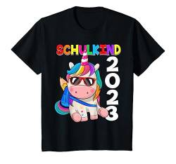 Kinder Einschulung Einhorn Schulkind 2023 Geschenk Schulanfang T-Shirt von Hallo Schule 2023 Lustiger Kinder Schulkind 2023