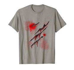 Lustige Verletzung Blutschnitt verletzt Wundkostüm Halloween T-Shirt von Halloween Gifts - click to show more designs!