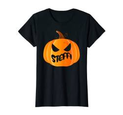 Steffi Namen Kürbis Personalisiertes Halloween T-Shirt von Halloween Kleidung Accessoire Geschenke für Frauen