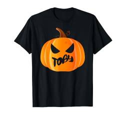Toby Namen Kürbis Personalisiertes Halloween T-Shirt von Halloween Kleidung Accessoire Geschenke für Männer