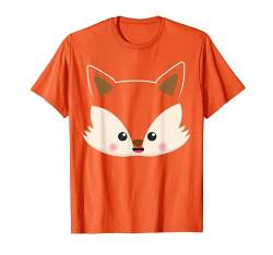 Fuchs Gesicht Halloween Kostüm Niedlicher Fuchs T-Shirt von Halloween Kostüme Für Erwachsene Und Kinder