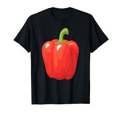 Roter Paprika Halloween Gemüse Kostüm T-Shirt von Halloween Lovers Costume Tees