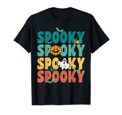 Gruseliges Kürbis-Geist, Retro-Halloween-Kostüm, Herren, Damen, Kinder T-Shirt von Halloween Shirts For Women Men Kids Boys Girls