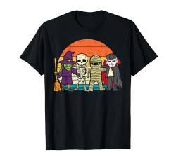 Hexe Skelett Mama Vampir Retro Halloween Jungen Mädchen Kinder T-Shirt von Halloween Shirts For Women Men Kids Boys Girls