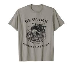 Beware Spooky Cat Mom Funny Costume for Halloween Cat Mom T-Shirt von Halloween spooky season outfits