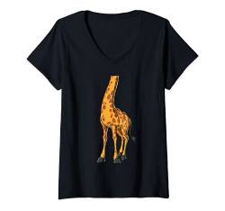 Damen Easy Giraffe Kostüm Giraffe Body Headless Giraffe Kostüm T-Shirt mit V-Ausschnitt von HalloweenCentre Co.