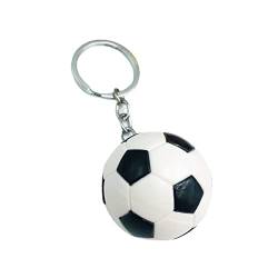 Haloppe Fußball Schlüsselanhänger Souvenir Mini Fußball Schlüssel Anhänger Sport Ornament Kreativ Schwarz von Haloppe