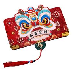 Haloppe Good Luck Red Envelope 2024 Year of Dragon Folding Chinese Style Patterns Lucky Money Bag for Kids Friends Cute Paper Coin Purse, D, xxxs von Haloppe