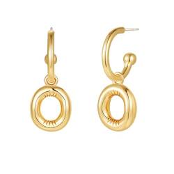 Halora Initial O Hoop Earrings for Women, Bubble Buchstaben Tropfen Ohrringe, Balloon Goldene Ohrringe Hängend Damen Jewellery von Halora