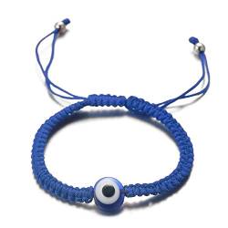 Halukakah Böser Blick Armband für Frauen Männer Handgemachtes Geflecht Blaue Schnur Blaues Auge Handgemachtes Geflecht Armband Größe Einstellbar Schutz Mal de Ojo Schmuck mit KOSTENLOSER Geschenkbox von Halukakah