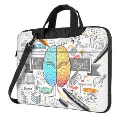 Halvah Laptoptasche mit menschlichem Gehirn-Druck, Laptop-Hülle mit Schultergurt, Computer-Aktentaschen-Abdeckung für Damen und Herren, Schwarz , 15.6 inch von Halvah